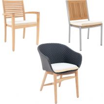 Garland Stoelkussen Torino 60x60cm 7cm Dik Waterafstotend Weerbestendig Wit