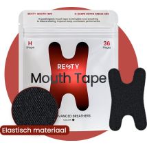 Resty® Advanced H-Shape Mondtape – 36 stuks - Hypoallergeen, Zweetbestendig & Extra Hechting - Voor rustige neusademhaling (One Size)