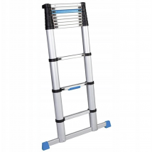 Workzone - Telescopische Ladder - 3.27 Meter Uitschuifbaar - Soft-Close Technologie - Max. 150 kg Draagvermogen - EN131 Gecertificeerd - Zilver