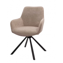 Dutchbone Oliver Draaibare Eetkamerstoelen - Set van 2 - 57x60x86 cm – Taupe