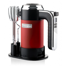 Westinghouse Retro Handmixer 350W – Rood – 2 Gardes & 2 Deeghaken – Met Opbergstandaard