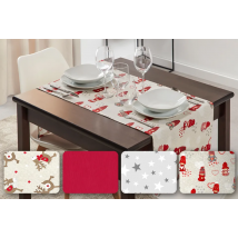 Dekor Feestelijke tafelloper met kerstprints - Grijs