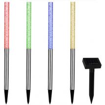 Monzana Tuinlamp - Zonne energie Set van 4 Schemersensor IP44 - Multicolor