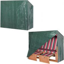 Kingsleeve Strandstoel Beschermhoes - 2 Ritsen 125x90x165cm - Groen