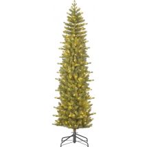 Black Box Trees Harma Smalle Kunstkerstboom met LED Verlichting - H260 x Ø73 cm - Groen