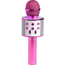 Denver Karaoke Microfoon Bluetooth - Draadloos - Karaoke Set - Ingebouwde Speaker - AUX - MicroSD - KMS20 - Roze