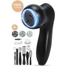 Nuvance - Elektrische Eeltverwijderaar - Incl. 3 Eeltschijven - Eeltverwijderaars Elektrisch - Professionele Eelt Verwijderaar Set, 10 Delige Pedicureset - Voetvijl - Usb Oplaadbaar