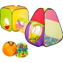 tectake - Home Kindertent - speelhuis - speeltent - ballenbak 200 ballen