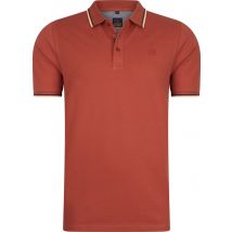 Mario Russo Polo shirt Edward Voor Heren - Katoen - Burnt Oranje - Maat 4XL