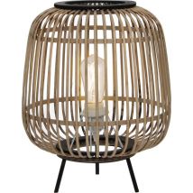 Mica Decorations - Nimes Tafellamp - H37 x Ø29 cm - Bamboe - Lichtbruin