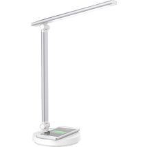 Fuegobird LED Bureaulamp – Bedrade – Draadloos Opladen Voor Telefoon – Dimbaar – Opvouwbaar – Smart Touch