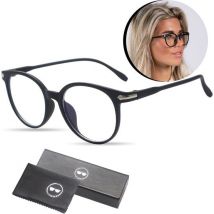 LC Eyewear Beeldschermbril - Blauw Licht Bril - Incl. Brillenkoker - Unisex - Mat Zwart