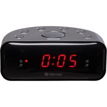 Denver Wekkerradio - Snooze / Slaap Functie - Digitale Wekker - FM Radio - Dual alarmklok - CR430 - Zwart