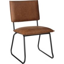Mica Decorations Caro Eetkamerstoel - Stof Rawhide - Zithoogte 46 cm - Cognac