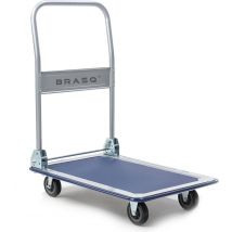 BRASQ Plateauwagen Inklapbaar - Draagvermogen 300 KG - Transportkar - Transportwagen - Magazijnwagen - Platformwagen