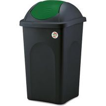 Bascula – Vuilnisbak / Vuilnisbak Afvalscheiding / Afvalscheiding / Prullenbak Afvalscheiding / Prullenmand – Groen Met Zwart– 60l