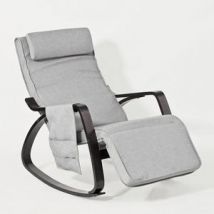 SoBuy Schommelstoel – max. 150 kg – 80 x 66 x 92 cm – Grijs