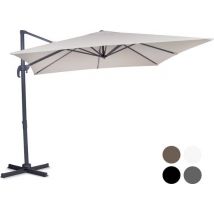 VONROC Zweefparasol Pisogne – Kantelbaar & 360° Draaibaar – 300 x 300 x 260 cm – Beige