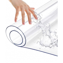 HOMEWELL Tafelbeschermer Transparant Glashelder 100x200cm - Doorzichtig Tafelzeil - Tafelkleed - Anti Slip en Hittebestendig - 2,2 mm