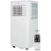 BRASQ 3-in-1 Mobiele airco met Raamafdichtingskit - Met afstandsbediening – Geschikt voor Slaapkamer - Woonkamer - Kantoor - Aircooler tot 16m2 - 9000 BTU – Wit