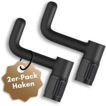 LOBUX® - Extra haken voor kapstokken [wit, 2st] - Voeg extra opbergruimte toe aan je kapstok