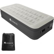 Juskys Luchtbed Zelfopblazend - Ingebouwde Elektrische pomp - 191 x 91 x 44 cm - Incl. Opbergtas - Grijs