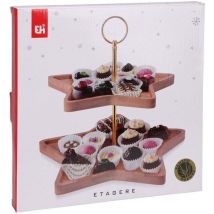 Etagere Ster Bamboe 2-laags - Kerstdecoratie