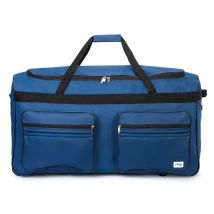 Deuba XXL Reistas Blauw met trolley-functie 3 wielen 160 LITER 85x43x44cm