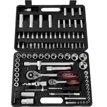 Monzana Gereedschapset - 94 Onderdelen 1/4 1/2 Bits Doppen CV-Staal