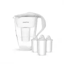 PearlCo Glas-Wasserfilter inkl. 3 Filterkartuschen