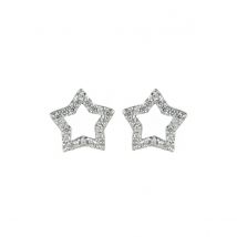 Orecchini a stella Pearl - bianco - Sodini Bijoux