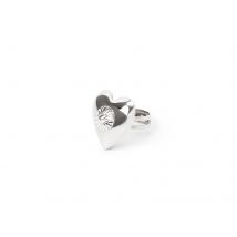 Anello con cuore e fiorellino Amaranta