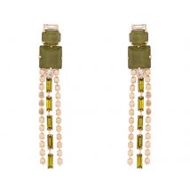 Orecchini cristalli e lunga frangia Semira