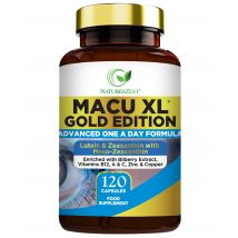 Premium Eye Supplement for Vision & Macular Health – Macu XL Gold Edition with Advanced Nutrient Complex, 120 Vegan Capsules