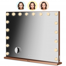 Hollywood Spiegel - Bluetooth Speakers - 80x60cm - Rosé Goud- Rosé
