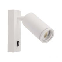 Applique Murale Blanche avec Interrupteur pour Ampoule GU10 - SILAMP