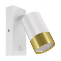 Applique Orientable avec Interrupteur BLANC et OR pour Ampoule GU10 - SILAMP