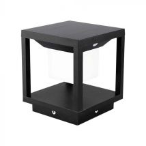 Balise Solaire Design Noire 2W IP65 Avec Détecteur de Mouvement - Blanc Chaud 2300K - 3500K - SILAMP