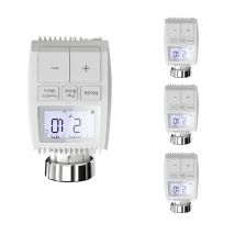 Tête Thermostatique Connectée ZigBee Universelle avec Ecran LCD (Lot de 4) - SILAMP