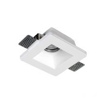 Support Spot GU10 LED Carré Blanc 120x120mm - SILAMP
