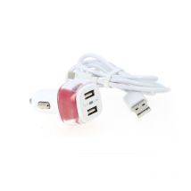 Chargeur Allume-Cigare 2 ports USB 2.4A + câble Type C - SILAMP