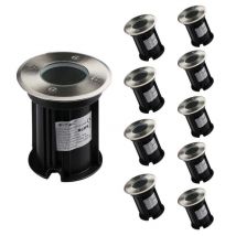 Spot LED Extérieur Encastrable IP65 pour Ampoule GU10 (Pack de 10) - SILAMP