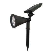 Spot à piquer LED Solaire pour Jardin 2W 5.5V DC (4 LED) - Blanc Froid 6000K - 8000K - SILAMP