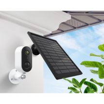 Caméra de Surveillance sans Fil Extérieure Connectée WiFi 1080p IP65 + Panneau Solaire - SILAMP