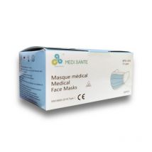 Masques Médicaux CE - Bleus 3 Plis jetables - Boîte de 50 - SILAMP
