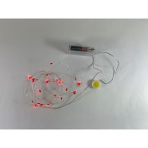 Guirlande LED à Pile Coeur 1M90 IP20 20 LED - Rouge - SILAMP