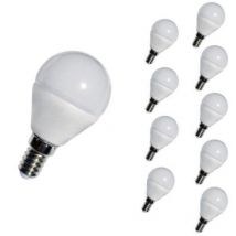 Ampoule LED E14 4W 220V G45 240° (Pack de 10) - Blanc Froid 6000K - 8000K - Blanc Froid 6000K - 8000K - SILAMP