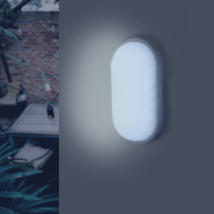 Applique LED Murale 20W Blanche Ovale IP65 (Pack de 5) - Blanc Neutre 4000K - 5500K - SILAMP