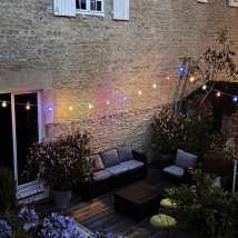 Guirlande Guinguette LED 10M IP44 pour 10 ampoules E27 (incluses) - SILAMP