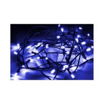 Guirlande Solaire LED Bleue 10M 100LED IP44, 8 Modes - Câble Vert - SILAMP